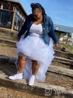 img 1 attached to Women'S Long High Low Ruffles Party Tulle Skirt: WDPL Perfect For Any Occasion! review by Djmikis Parker