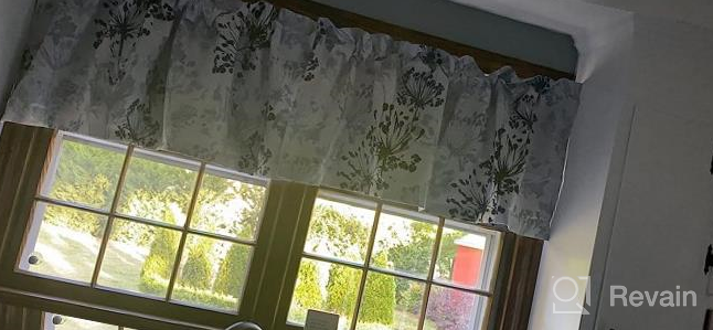img 1 attached to DriftAway Acacia Floral Blossom Watercolor Printed 100 Percent Blackout Thermal Insulated Window Curtain Valance Rod Pocket Single 52 Inch By 18 Inch Plus 2 Inch Header Yellow review by Kyle Robbins