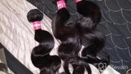 img 1 attached to Human Hair Wig Body Wave 13X4 Lace Frontal Pre Plucked With Baby Hair Brazilian 9A Natural Black 24 Inch review by Ruvani Rodriguez