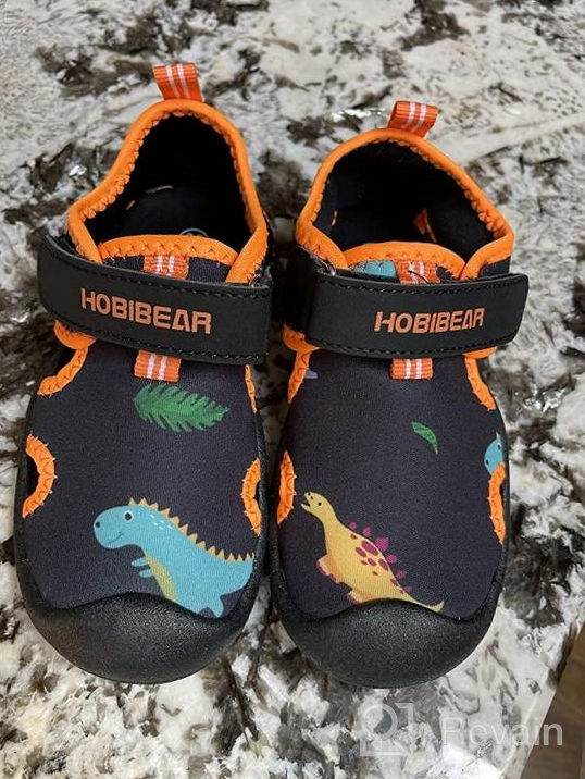 img 1 attached to HOBIBEAR Closed Toe Aquatic Sandals Toddler Boys' Outdoor Shoes review by Chris Shields