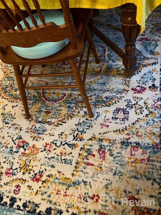 img 1 attached to Red Bohemian Area Rug 5' X 7' With Vintage Distressed Look - Rugshop review by Christopher Holker