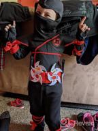 картинка 1 прикреплена к отзыву Boys Ninja Costume For Kids Halloween Dress-Up Party With Foam Accessories Toys By ThinkMax от Jay Huang