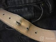img 1 attached to Men's Accessories: Stacy Leather Perforated Keeper Chocolate Belt review by Albert Bohimia