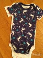 img 1 attached to Soft 100% Cotton Short-Sleeve Bodysuits For Baby Girls With Unicorn, Mermaid, And Princess Designs By Sladatona review by Roberto Manzer