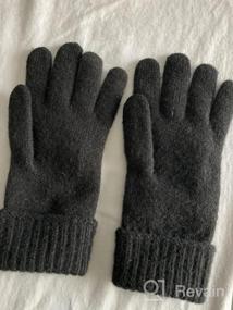 img 5 attached to Achiou Women'S Winter Gloves - Мягкая трикотажная перчатка для текстовых сообщений с сенсорным экраном и теплой флисовой подкладкой