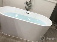 img 1 attached to FerdY Shangri-La 67" - Classic Oval Shape Freestanding Soaking Bathtub With Chrome Drain And Slotted Overflow review by Eduardo Davis