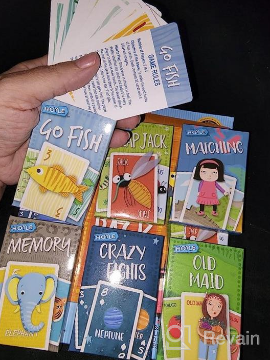 img 1 attached to Entertain Your Kids With Hoyle'S 6 In 1 Fun Pack Of Card Games For Ages 3 & Up - Memory, Go Fish, Crazy Eights, Old Maid, Matching, And Slap Jack! review by Nick Kussmaul