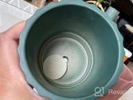 img 1 attached to Set Of 2 Terra Cotta Cement Indoor Plant Pots - 4 Inch Medium Planter Vessels With Drain Hole For Contemporary Decor - Unglazed Pottery By POTEY 202221 review by Kyle Rose