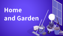 Logotipo de casa y jardín