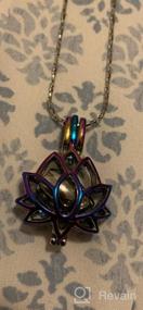 img 5 attached to Lotus Flower Pendant Necklace with Mini Urn - Memorial Ash Jewelry for Cremation Ashes