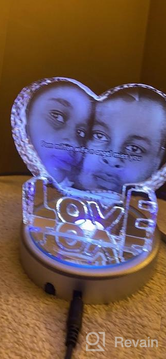 img 1 attached to Custom Crystal Photo Gifts With Light For Women - Personalized Wedding Anniversary Romantic Gift For Her, Unique Wedding Gifts For Couple review by Tiffany Steele