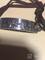img 1 attached to Yiyang Motivational Inspirational Leather Bracelet - Adjustable Bangle Jewelry in Stainless Steel review by Corey Katchem