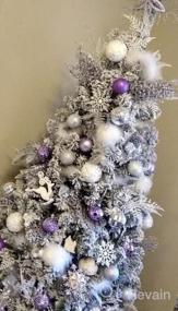 img 6 attached to Небьющиеся украшения для рождественских шаров - набор из 34 подвесных украшений для рождественской елки, идеально подходящих для праздничной свадьбы, украшений для Хэллоуина и рождественского декора в черном цвете (1,57 дюйма)