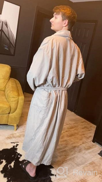 img 1 attached to Terry Plush Bathrobe - High-Quality Microfiber Men's Clothing for Sleep & Lounge - Luxury Edition review by Hunter Feerey