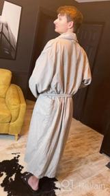 img 5 attached to Terry Plush Bathrobe - High-Quality Microfiber Men's Clothing for Sleep & Lounge - Luxury Edition