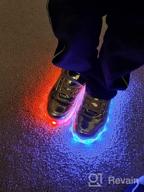 img 1 attached to 👟 Upgrade your Kids' Style with Wooowyet LED Sneakers for Boys and Girls - Hook&amp;Loop, Low Light Up, USB Rechargeable Shoes review by Robert Olguin
