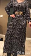 img 1 attached to Bohemian Chic: Bagheat Women'S Printed Maxi Dress With V Neck And Long Sleeves review by David Angelboy