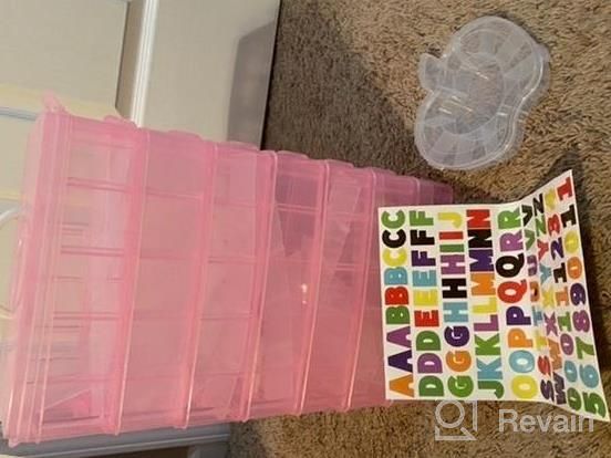 img 1 attached to Purple 7-Layer Stackable Storage Container With 70 Adjustable Compartments - Perfect For Kids Toys, Art Crafts & Jewelry! Mini Case & Letter Sticker Included review by Joseph Mathis