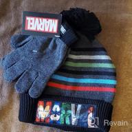 img 1 attached to Cozy Marvel Avengers Kids Winter Hats and Snow Gloves Set for Boys and Toddlers: Mittens, Beanie & Fluffy Pom Pom! review by Dink Rivas