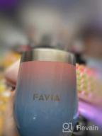 img 1 attached to Favia 12Oz Stainless Steel Vacuum Insulated Wine Tumbler With Leak-Proof Lid – Perfect For Hot Or Cold Drinks – Ideal Gift For Women, Travel Or Outdoor Use – Dishwasher Safe - Cotton Candy Color review by Jimmy Breaux