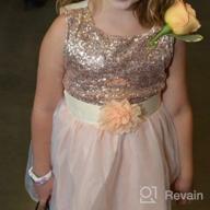 img 1 attached to Stylish Flower Wedding Sequins Girls' Clothing by FREE FISHER review by Samantha Cameron