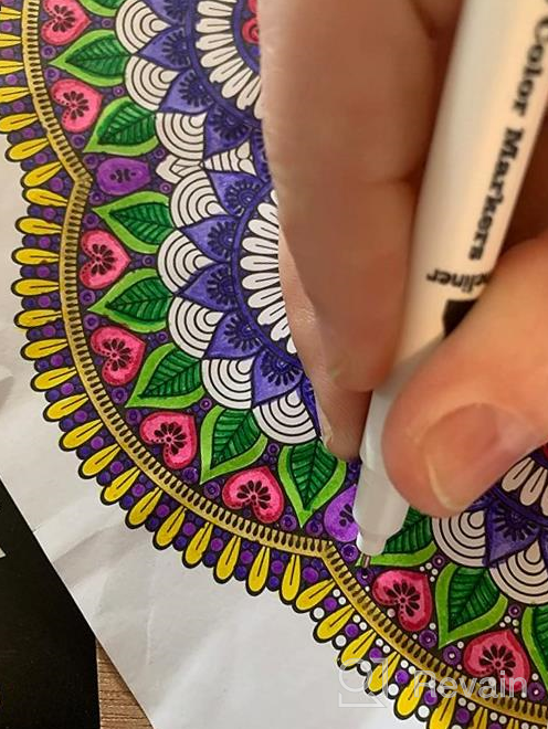 img 1 attached to Unwind And De-Stress With Arteza'S Mandala Coloring Book For Adults - 50 One-Sided Images Of Intricate Designs On 9X9 Inches, Perfect For Relaxing, Reflecting, And Decompressing review by Matt Mix