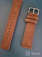img 1 attached to Upgrade Your Watch With WOCCI Retro Nubuck Leather Straps – Quick Release Replacement Bands For Every Style review by Roderick Reynolds
