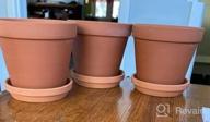 img 1 attached to Large Terra Cotta Pots With Saucer- 4-Pack Large 6.3'' Orchid Pots With Holes,Clay Ceramic Flower Pot Planters With Tray For Indoor, Outdoor Plant, Succulent Display review by Molly Carlson