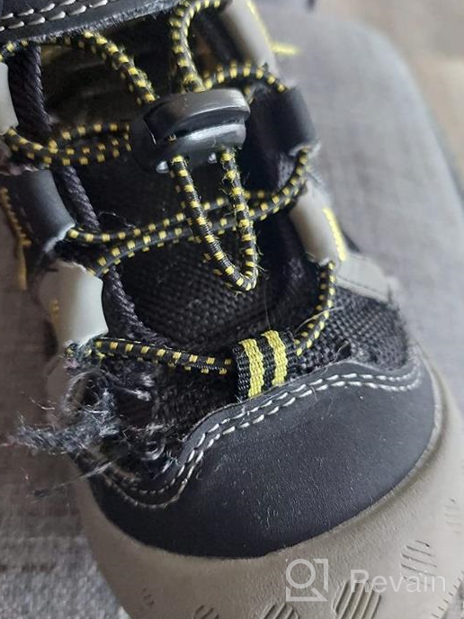 img 1 attached to Mishansha Ankle Hiking Boots: Outdoor Trekking Shoes for Boys and Girls with Hook and Loop Fasteners review by Damon Atonyo