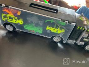 img 8 attached to Приготовьтесь к приключениям с набором из 25 игрушек-грузовиков с динозаврами Gifts2U - идеально подходит для мальчиков 3-8 лет!