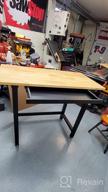img 1 attached to FLEXIMOUNTS Height Adjustable Work Table With Crank Handle Rubberwood Work Bench For Garage Shop Home Workbench Lift Range From 29.5 To 44.1 Inch review by Pavan Cormier