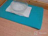 img 1 attached to Taglory Dog Bowl Mat, Small 18.5" L X 12" W Pet Food Mat, Non Slip Silicone Dog Cat Mat For Food And Water, Gray review by Kyle Salinas