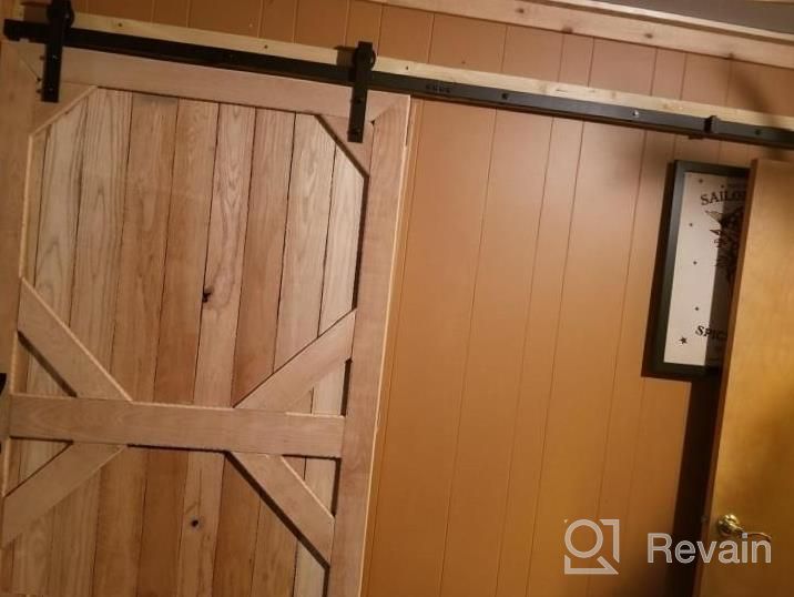 img 1 attached to Transform Your Space With SKYSEN'S 4FT Single Sliding Barn Door Hardware Kit - Smooth, Quiet, And Easy To Install review by Dmitriy Kingsley