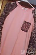 img 1 attached to Woman Casual Tops Long Sleeve Leopard Print Patchwork Plus Size T-Shirt Blouses review by Amir Tune