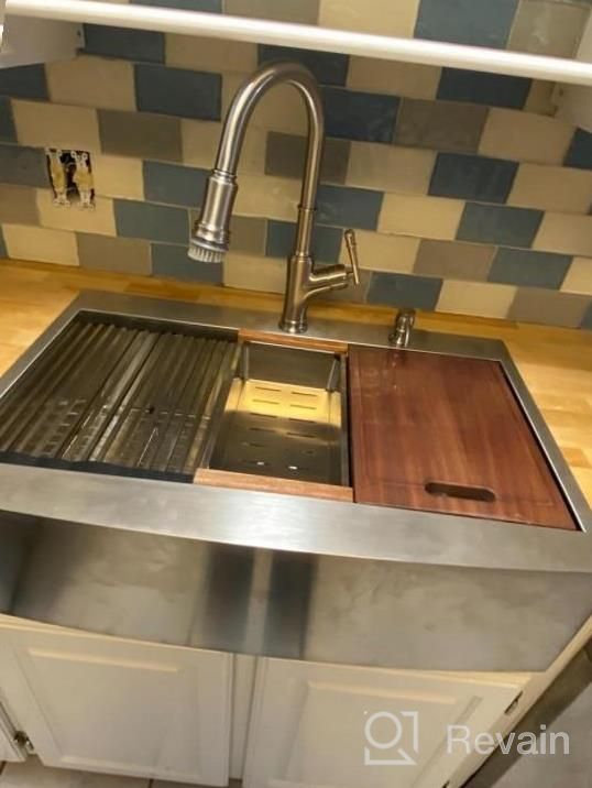 img 1 attached to Lordear 33 Inch Drop-In Farmhouse Sink: Topmount Apron Front Stainless Steel Kitchen Sink With 16-Gauge Deep Single Bowl review by Dylan Deng