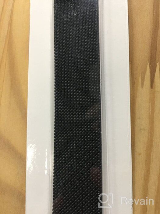 img 1 attached to Metal strap for Apple Watch series 1, 2 ,3, 4, 5, 6 and SE 42 mm and 44 mm / Milanese loop strap for smart smart watches Apple Watch series 1-6 and CE 42 mm and 44 mm (Black) review by Ada Wado ᠌