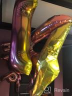img 1 attached to Rainbow 40 Inch Large Numbers Balloons For Birthday, Unicorn Party, Anniversary Decorations - TONIFUL Foil Mylar Helium Balloons 0-9 review by Mike Littlejohn