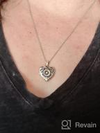 img 1 attached to 🌻 Soulful Sunflower Heart Locket Necklace: A Personalized Keepsake in Sterling Silver/Gold review by Andrea Nash