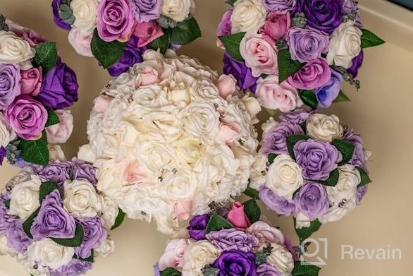 img 1 attached to Realistic And Elegant DIY Wedding Flowers: Get 12Pcs Of DIGIROOT Artificial Silk Rose Flowers In Champagne Color For Home And Party Decorations review by Paul Abs