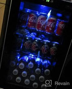 img 5 attached to HBN Mini Beverage Refrigerator - 1.6Cu Ft/ 60 Can Beverage Cooler With Glass Door & Adjustable Shelves For Soda, Beer, Wine - Freestanding Beverage Fridge For Home, Bar, Office