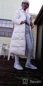img 5 attached to Chouyatou Women'S Winter Windproof Padded Long Down Alternative Coat Faux Fur Hood