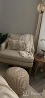 img 1 attached to Cream Beige Hand-Knitted Ottoman Pouf By BrylaneHome review by Lindsay Campbell