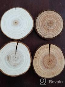img 6 attached to 30 Unfinished Natural Wood Slices Circle Kit For DIY Rustic Wedding Decorations & Christmas Ornaments