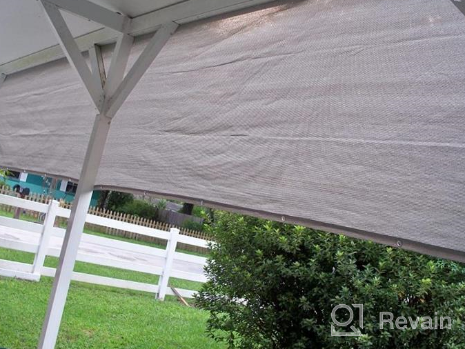 img 1 attached to SUNLAX 3'X10' Dark Grey Balcony Privacy Screen Fence Windscreen Cover Fabric Shade Netting Mesh Cloth With Grommets UV Protection For Patio, Backyard, Porch, Railing Shield 90% review by Micheal Wolf