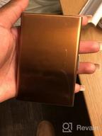 img 1 attached to Secure Your Cards In Style With Our RFID Stainless Steel Credit Card Holder In Gold - Perfect For Men And Women! review by Mike Brumfield