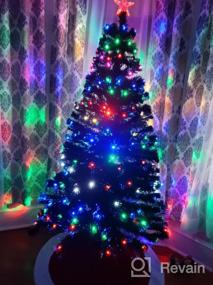img 8 attached to Goplus 6FT Fiber Optic Pre-Lit Christmas Tree With 8 Flash Modes, Multicolored LED Lights, Metal Stand, And Artificial Design For Festive Holiday Decor