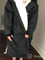 img 1 attached to Stay Warm And Dry In Style: Hiturbo Kids Swim Parka For Ages 5-12 - Waterproof, Hooded And Sherpa Fleece Lined review by Robert Grimm