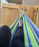 img 1 attached to Enjoy Ultimate Comfort And Relaxation Anywhere With Kanchimi Portable Double Hammock With Stand - Heavy Duty, Max 450Lbs Load Capacity, Perfect For 2 Persons! review by Ryan Springer
