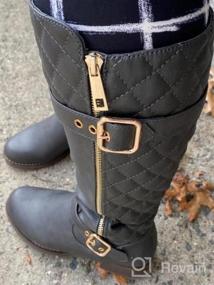 img 5 attached to Women'S Quilted Knee-High Fashion Boots By GLOBALWIN - Stylish & Comfortable!