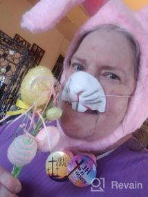 img 7 attached to Получите удовольствие от плюшевого капюшона с кроличьими ушками Bestjybt для женщин - идеально подходит для косплея и Хэллоуина!
